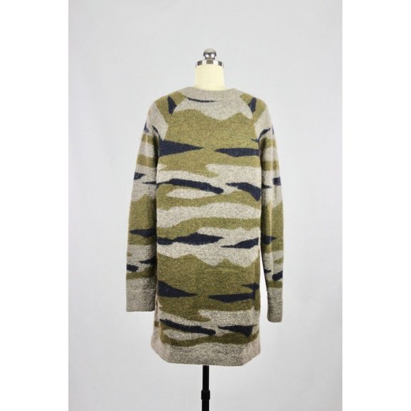 Aritzia WILFRED FREE Carangi Camo Print Alpaca Wool Knit Sweater Dress, Size M - Picture 4 of 13
